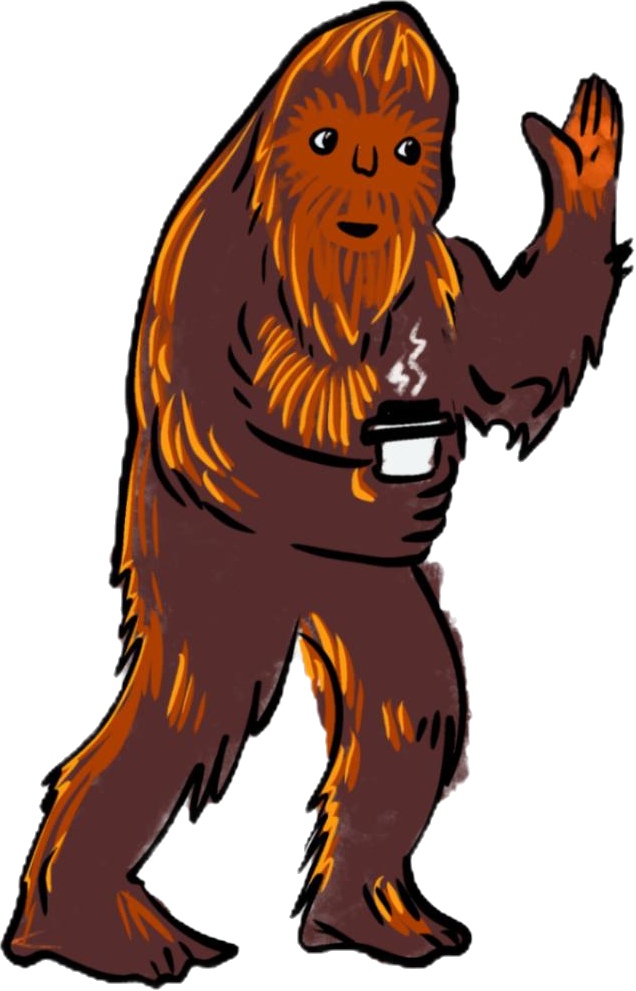 Fog Hill Coffee sasquatch mascot